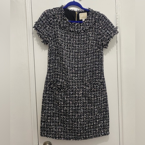 Sail To Sable tweed short sleeve woman’s shift dress size 6 - Picture 1 of 6